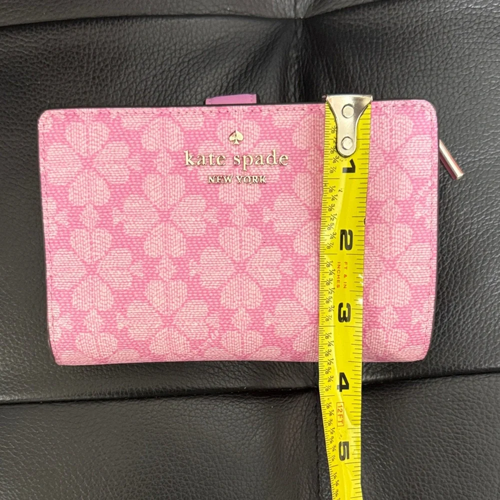 Kate Spade Pink Floral Pattern Spade Wallet - Picture 12 of 15